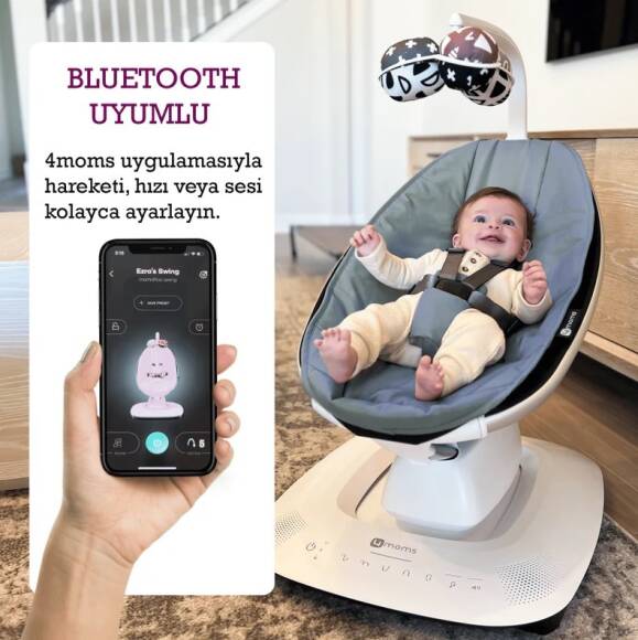 4Moms Mamaroo 5.0 Elektrikli Ana Kucağı - Slate Blue - 5