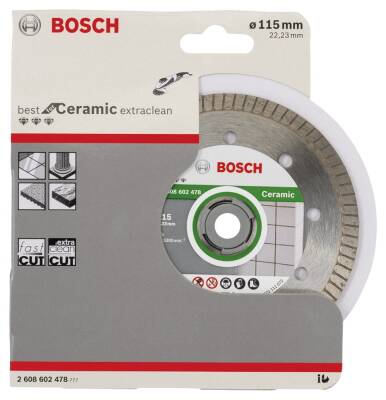 Bosch Best Serisi Seramik İçin Extra Temiz Kesim Turbo Segman Elmas Kesme Diski 115 mm - Bosch (1)