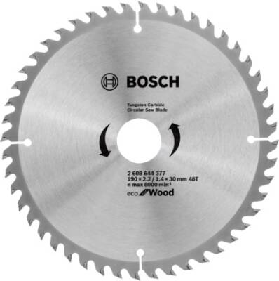 Bosch Eco For Wood Ahşap Daire Testere 190 X 2.2/1.4 X 30 mm 48 Diş - Bosch