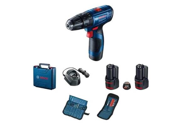 Bosch GSB 120-LI Akülü Delme Vidalama Makinesi + 23 Parça Vidalama Seti - 1