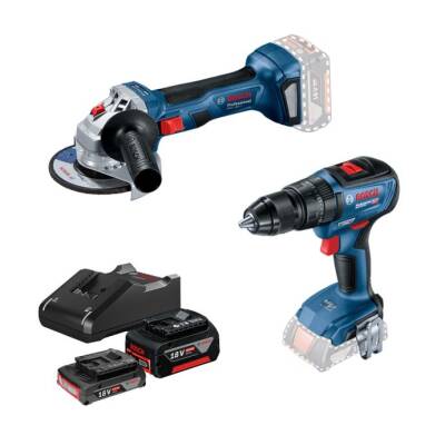 Bosch GWS 180-LI+GSB 180-LI 18V-50 Akülü Taşlama ve Matkap Seti - Bosch