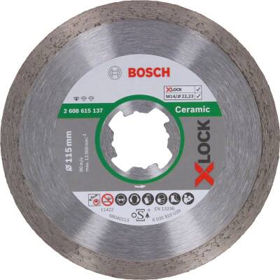 Bosch X-LOCK Standard Seri Seramik İçin Elmas Kesme Diski 115 mm - Bosch