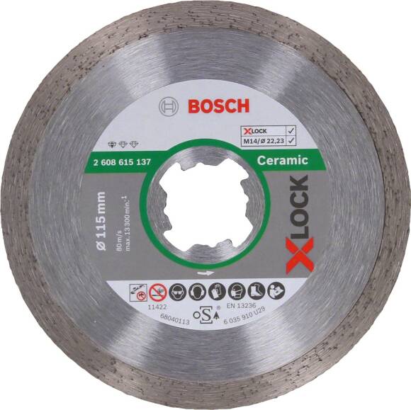 Bosch X-LOCK Standard Seri Seramik İçin Elmas Kesme Diski 115 mm - 1