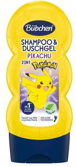 Bübchen Çocuk Şampuan&Duş Jeli 2 in 1 Pokemon Pikachu 230 ml - 1