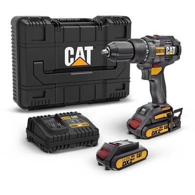 CAT DX11 18Volt/2.0Ah Li-ion Çift Akülü Kömürsüz Profesyonel Şarjlı Matkap - Fırsat Ürünü