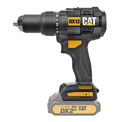 CAT DX12B 18Volt Kömürsüz Profesyonel Şarjlı Darbeli Matkap (Akü Dahil Değildir) - Cat