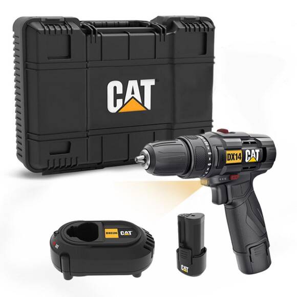 CAT DX14.2 12Volt/2.0Ah Li-ion Çift Akülü Profesyonel Şarjlı Matkap - 1