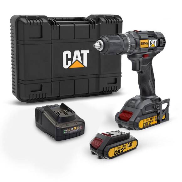 CAT DX145.1 18Volt/2.0Ah Li-ion Çift Akülü Profesyonel Şarjlı Matkap - 1