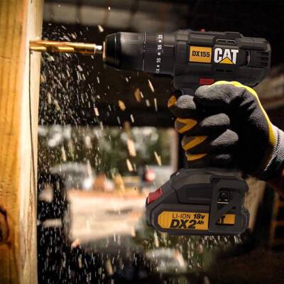 CAT DX155.1 18Volt/2.0Ah Li-ion Çift Akülü Profesyonel Şarjlı Darbeli Matkap - 3