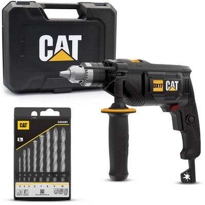 CAT DX17.1 750Watt 13mm Profesyonel Darbeli Matkap + 8 Parça Aksesuar - Fırsat Ürünü