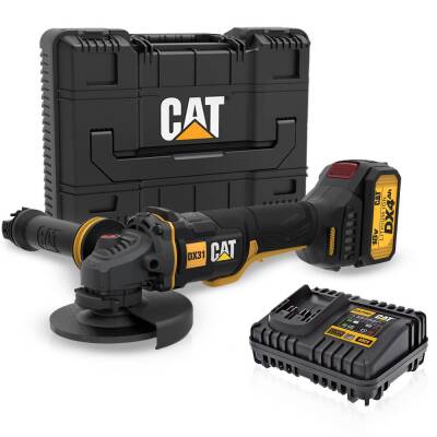 CAT DX31 18Volt/4.0Ah Li-ion Tek Akülü 115mm Kömürsüz Profesyonel Avuç Taşlama - Fırsat Ürünü