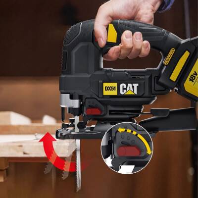 CAT DX51 18Volt/4.0Ah Li-ion Tek Akülü Profesyonel Kömürsüz Dekupaj Testere - 8