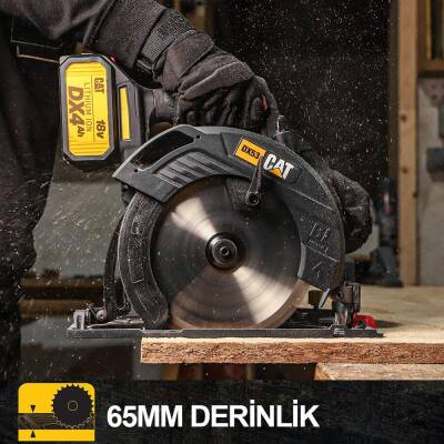 CAT DX53 18Volt 4.0Ah 185mm Kömürsüz Profesyonel Daire Testere - 3