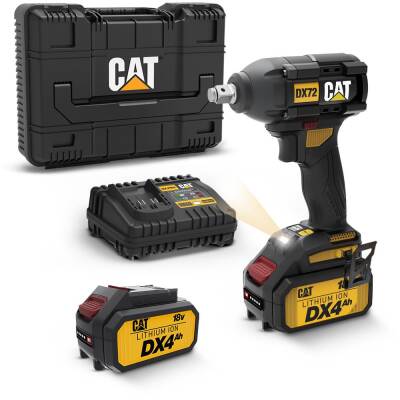 CAT DX72 18Volt/4.0Ah Li-ion Çift Akülü Şarjlı 350Nm Kömürsüz Profesyonel Somun Sıkma - Cat