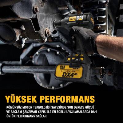 CAT DX72 18Volt/4.0Ah Li-ion Çift Akülü Şarjlı 350Nm Kömürsüz Profesyonel Somun Sıkma - 6