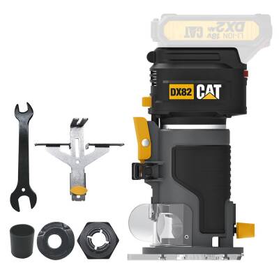 CAT DX82B 18Volt Şarjlı Kömürsüz 6mm Devir Ayarlı Profesyonel Avuç İçi El Frezesi Formika Tıraşlama (Akü Dahil Değildir) - Cat (1)