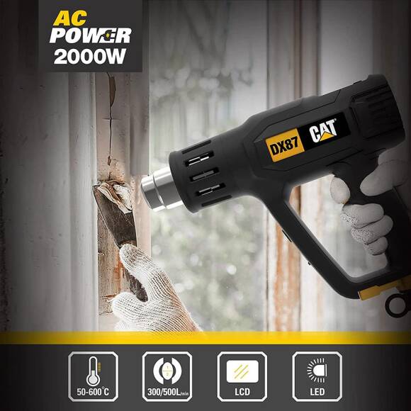 CAT DX87 2000Watt Dijital Göstergeli Profesyonel Sıcak Hava Tabancası + 5 Adet Aksesuar - 10