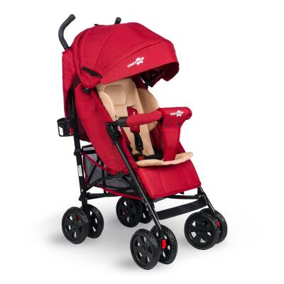 Comfymax Tam Yatar Baston Bebek Arabası – Dark Red - Comfymax