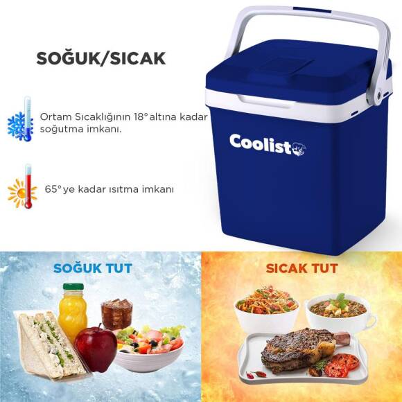 Coolist CLT26 12Volt/220Volt AC/DC 26 Litre Sıcak/Soğuk Oto Buzdolabı - 3