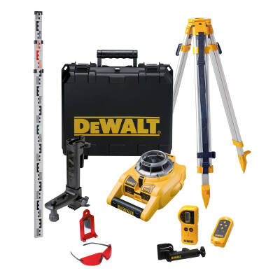 Dewalt DW075PK Yatay ve Dikey Otomatik Hizalamalı Rotatif Lazer Distomat Seti, 15m - 100m - Dewalt