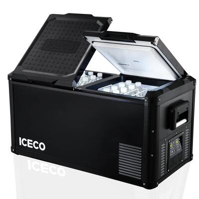 ICECO VL75PROD 12/24Volt 220Volt 75 Litre Çift Bölmeli Outdoor Kompresörlü Oto Buzdolabı/Dondurucu - Fırsat Ürünü