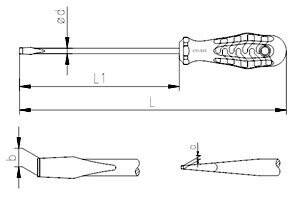 İzeltaş 4100170480 Kraft Serisi Düz Uçlu Tornavida 4x80 - İzeltaş (1)