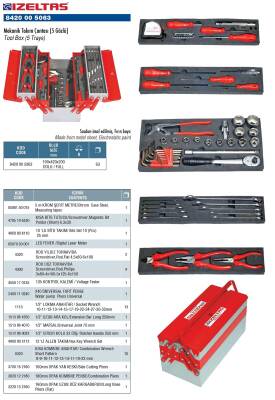 İzeltaş 8420 00 5063 Mekanik Takım Çantası 62 parça - İzeltaş (1)