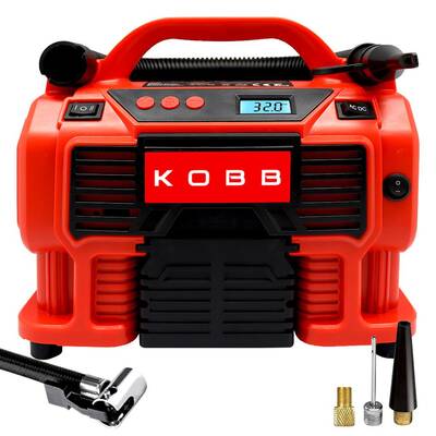 KOBB KB300 12Volt/220Volt 160 PSI Dijital Basınç Göstergeli Lastik & Yatak Şişirme Pompası - Fırsat Ürünü