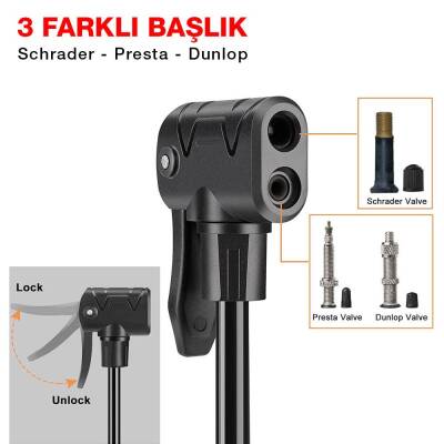 KOBB KB3256D 87 PSI Dijital Basınç Göstergeli Taşınabilir El Pompası - 8