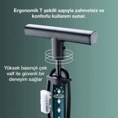 KOBB KB3256D 87 PSI Dijital Basınç Göstergeli Taşınabilir El Pompası - 10