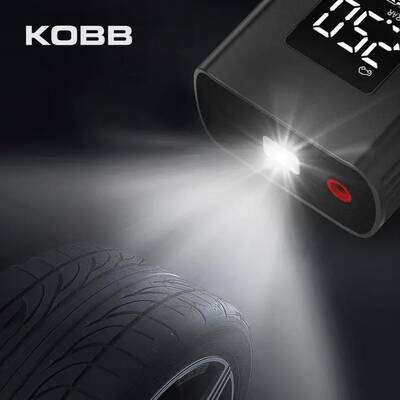 KOBB KB425 12V/Şarjlı Li-ion 150 PSI Dijital Göstergeli Akıllı Lastik Şişirme Pompası+ Powerbank + SOS + Led - 8