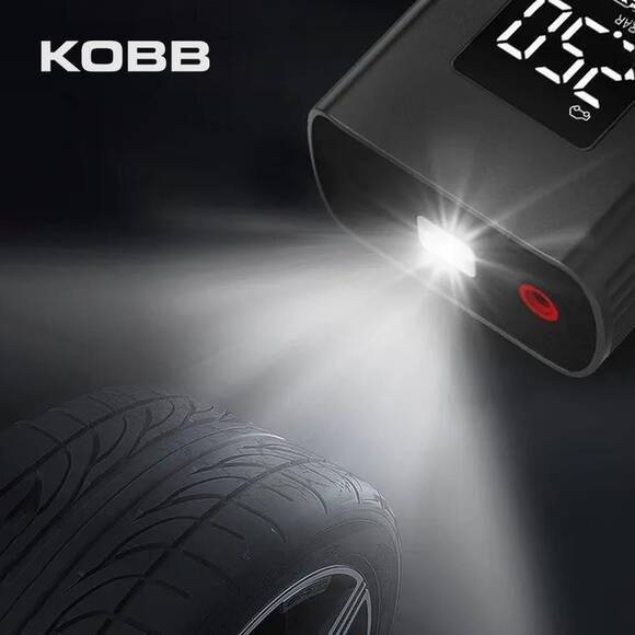 KOBB KB425 12V/Şarjlı Li-ion 150 PSI Dijital Göstergeli Akıllı Lastik Şişirme Pompası+ Powerbank + SOS + Led - 8