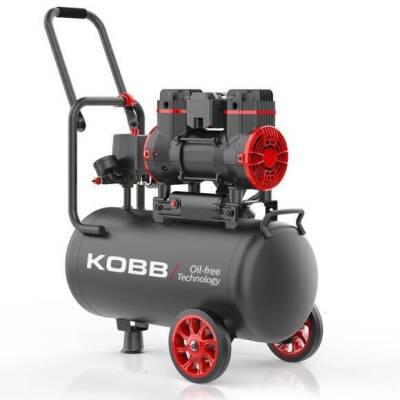 KOBB KBK25S 1.7HP 25Lt 8Bar Yağsız Sessiz Taşınabilir Hava Kompresörü - Kobb