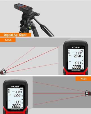 KOBB KBL100 100m Profesyonel Li-ion Şarjlı Lazer Metre - 9