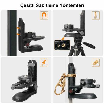 KOBB KBL10SET Mıknatıslı Hassas Ayarlanabilir Lazer Hizalama Aparatı+Mıknatıslı Lazer Hizalama Aparatı - 7