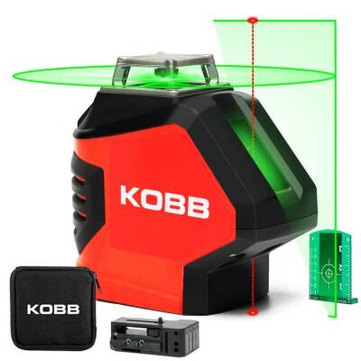 KOBB KBL88G 25M Profesyonel Yatay 360° ve Dikey Otomatik Hizalamalı Nokta Şakül ve Yeşil Çapraz Çizgi Lazer Distomat - Fırsat Ürünü