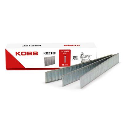 KOBB KBZ15F 15mm 2500 Adet F/E/J/8 Serisi Ağır Hizmet Tipi Kesik Başlı Çivi - Fırsat Ürünü