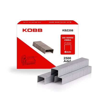 KOBB KBZ208 8mm 2500 Adet 200 Serisi Ağır Hizmet Tipi Zımba Teli - Fırsat Ürünü