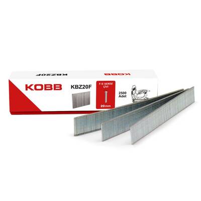 KOBB KBZ20F 20mm 2500 Adet F/E/J/8 Serisi Ağır Hizmet Tipi Kesik Başlı Çivi - Fırsat Ürünü