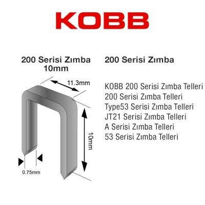 KOBB KBZ210 10mm 2500 Adet 200 Serisi Ağır Hizmet Tipi Zımba Teli - 5