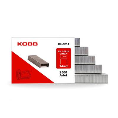 KOBB KBZ214 14mm 2500 Adet 200 Serisi Ağır Hizmet Tipi Zımba Teli - Fırsat Ürünü (1)