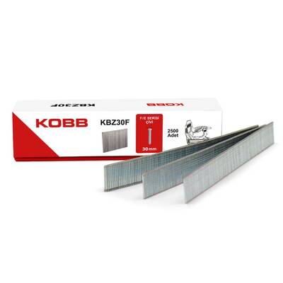 KOBB KBZ30F 30mm 2500 Adet F/E/J/8 Serisi Ağır Hizmet Tipi Kesik Başlı Çivi - Fırsat Ürünü