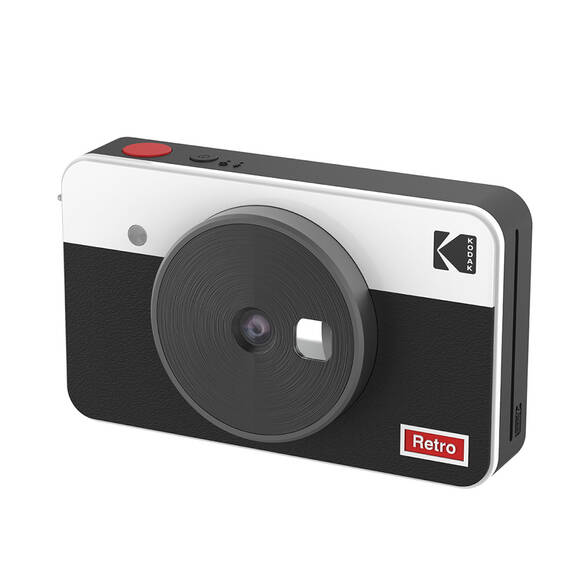 Kodak Mini Shot Combo 2 RETRO - Anında Baskı Dijital Fotoğraf Makinesi - Beyaz - ICRG-230 - 30 Adetlik Baskı Seti Hediyeli - 1