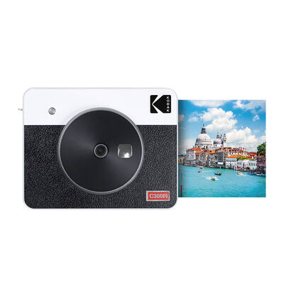 Kodak Mini Shot Combo 3 RETRO - Anında Baskı Dijital Fotoğraf Makinesi - Beyaz - ICRG-330 - 30 Adetlik Baskı Seti Hediyeli - 2