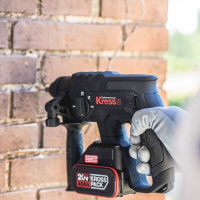 Kress KUC60.2 20Volt 4.0Ah. 2.0J Li-ion Çift Akülü Kömürsüz Profesyonel SDS-Plus Pnömatik Kırıcı/Delici - 7