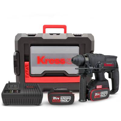 Kress KUC60.2 20Volt 4.0Ah. 2.0J Li-ion Çift Akülü Kömürsüz Profesyonel SDS-Plus Pnömatik Kırıcı/Delici - 1