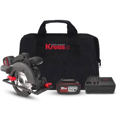 Kress KUE12.1 20Volt 4.0Ah. Li-ion 165MM Çift Akülü Kömürsüz Profesyonel Daire Testere - Kress