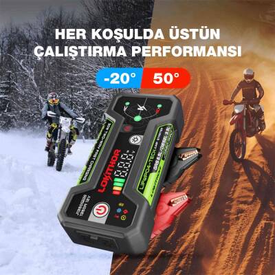 Lokithor J1350PRO 12V 1350Amp LiFePO4 Akıllı Akü Takviye + Powerbank + Led Lamba - 4