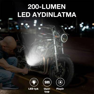 Lokithor J1350PRO 12V 1350Amp LiFePO4 Akıllı Akü Takviye + Powerbank + Led Lamba - 5