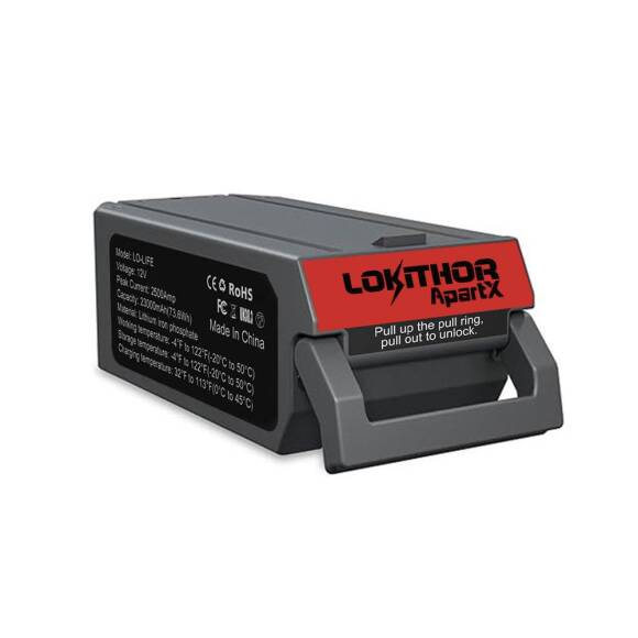 Lokithor LIFE 12.8Volt LiFePo4 2500A Takviye Gücü APARTX ile Uyumlu Yedek Akü - 3